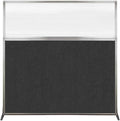 Versare Hush Screen Portable Room Divider | Workstation Wall Divider | Freestanding Privacy Hush Panels | Clear Fluted Windows | Fabric Office Divider Screen | Great for Room Separation