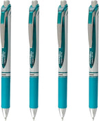 Pentel EnerGel RTX Liquid Gel Pens, Medium (0.7mm), Turquoise, 4-pk (BL77PF4S3)