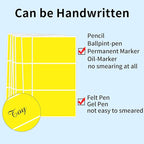 STARLIBOO Removable Colored Labels Stickers, 3X5 Inch Removable Large Label Stickers for Moving Boxes and Storage Bins- Waterproof- Tear Resistant (Yellow)