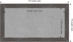 Amanti Art Grey Framed Magnetic Board 15x27 Small Vision Board for use with Magnets, 100% Metal Sheet to Display Items as Office Decor or for Home Organization in mudroom, Kitchen or Kids Room