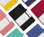 VIVID SCRIBBLES Dotted Journal – 140gsm Bleed Proof Thick White Paper – 200 Numbered Dot Grid Pages – 5.8 x 8.3 inch Bullet Dotted Notebook