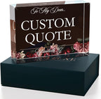 Personalized Gifts, Custom Quote Block Letter Board,Crystal-Clear Acrylic with Gift Box,17 Styles, Holiday and Christmas Gift for Mom, Dad, Girlfriend, Him or Her, Husband, Wife (5"x7, Floweret)