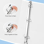CIXILDTS 1-inch 3 Ring Binder Fit US Letter Size Paper, 1" Slant D Ring Binders, View Binder with 2 Pocekts, 12-Pack,White