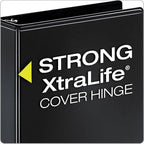 Cardinal Performer 3-Ring Binders, 3", Non-Locking Slant-D Rings, 725-Sheet Capacity, ClearVue Presentation, Non-Stick, PVC-Free, Black, 4-Pack (27601)