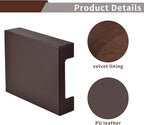 RHCSZ PU Leather Letter Tray - Load Documents Trays Front for Office Desktop Organizer - Desk Magazine, File, A4 Paper Holder - Paper Document File Holder Drak Brown (Drak Brown, A4-Tray)