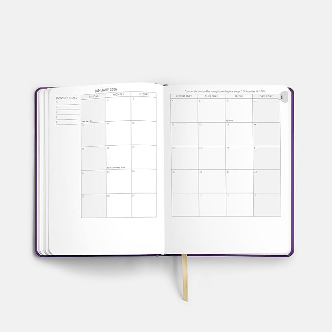 Christian Planner 2026 Daily Planner - Faith Based Monthly and Weekly Planner, Vision Board, and Habit Tracker - 2026 Calendar, Personal Organizer and Devotional Journal (Spiral, Pine)