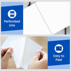 L LIKED 4" x 6" Blank Removable Labels with No Residue, Water and Oil Resistant, Use for Both Home and Office (1 Roll, 250 Labels)