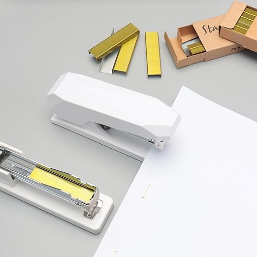 NatSumeBasics 6000 Pure Gold Staples Yellow Colored Staples for 26/6 Standard Stapler Refill Staple, School Office Supplies Accessories (Yellow)