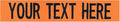 Custom Uniform Name Tapes Solid Colors. Orange Fabric, 4 Inch Hook Fastener (Uniform Ready Fastener)