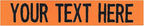 Custom Uniform Name Tapes Solid Colors. Orange Fabric, 5 Inch Sew on