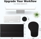 Ospelelf Ergonomic Mouse Pad and Keyboard Stand Wrist Rest Set, Memory Foam Comfort, Pain Relief for Typing, Office Desk Accessories, Black