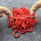 500pcs Red Color Mini Rubber Bands Elastic Bands Rubber Band for Organizing File Ties Bands School Office Supplies Stationery Holder Band Loop