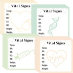 Lovarywow Vital Signs Sticky Notes Gifts, 9 Pack Vitals Notepad 3x3 Inch, Nurse Daily Monitoring Post Memo Pads, Patient Health Checklist Self-Stick Notes Office Hospital Supplies (450 Sheets)