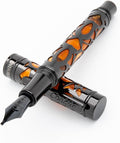 Conklin Endura Deco Crest Fountain Pen in Orange with Rose Gold Accents – Medium Nib, Refillable Luxury Writing Instrument