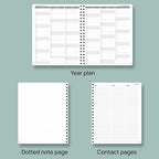 POPRUN Planner 2025-2026 Weekly Planner Notebook (Large 8.5''x 10.5'') Academic Calendar (JUL.25 - JUN.26) Appointment Book with Monthly Tabs, Spiral Soft Cover, Inner Pocket, 100 GSM - Royal Blue