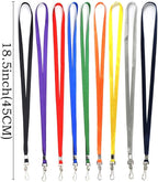 Beebel Gray Lanyard Bulk Lanyards for Id Badges Flat Lanyard with Badge Clip Swivel Hook 50 Pack