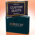Custom Acrylic Sign Personalized, Custom Desk Name Plate, 18 Styles, (5"x7"), With Gift Box, USA Made by Acryluxe. (Folsom)