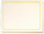 PaperDirect Foil Elegance Specialty Certificates, 50 Sheets of 38lb Cream Paper, 8½" x 11", Double Gold Foil Border, Perfect for Awards, Students, Employees, Volunteers, Course Completion, Diplomas