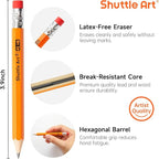 Shuttle Art 600 Pack Golf Pencils With Erasers, #2 HB Pencils Bulk, 3.5” Mini Pencil, Pre-Sharpened Small Pencil for Kids Teachers Classroom Games, Back to School Supplies