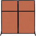 Versare Workstation Partition | Portable Wall Divider | Modern Office Cubicle | Free Standing Privacy Screen | Flexible Work Space | 66" x 70" Papaya Fabric Panels