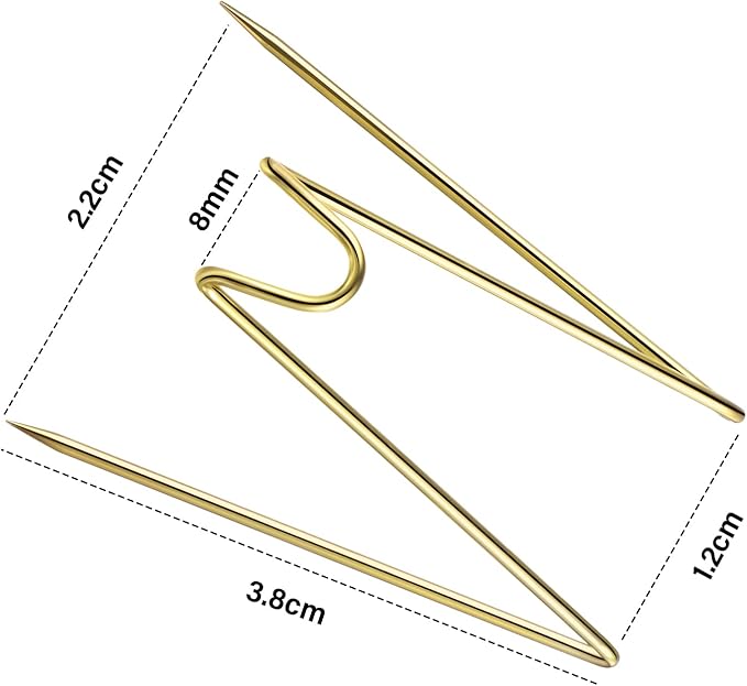 Geyoga Fabric Panel Wall Wire Hooks Cubicle Hooks with Clear Storage Box for Interior Exterior Decor for Picture Home School Office DIY (Gold,36 Pcs)