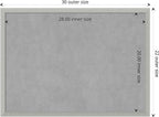 Amanti Art Silver Framed Magnetic Board 22x30 Medium Vision Board for use with Magnets, 100% Metal Sheet to Display Items as Office Decor or for Home Organization in mudroom, Kitchen or Kids Room