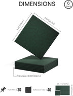 Fluxynara Felt Bulletin Board Tiles -28"x18" Cork Board Alternative for Office Decor, Push Pin Board Wall Organizer 6-Pack -Pine Green