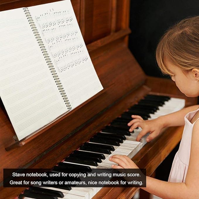 Blank Sheet Music Composition Notebooks 100 Pages Stave Notebook,Musical Notation Staff Notebook,Music Manuscript Paper