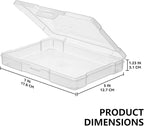 novelinks 12 Pack 5"x7" Clear Photo Storage Boxes – Plastic Picture Organizer Cases with Lids – Photo Keeper Containers for 5x7 Prints, Cards, and Craft Supplies