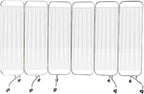 Portable Medical Privacy Screen, Medical Privacy Screen on Wheels, Rolling Medical Room Divider for Hospitals Clinics Bedrooms Beauty Salon (White, 6 Panel)