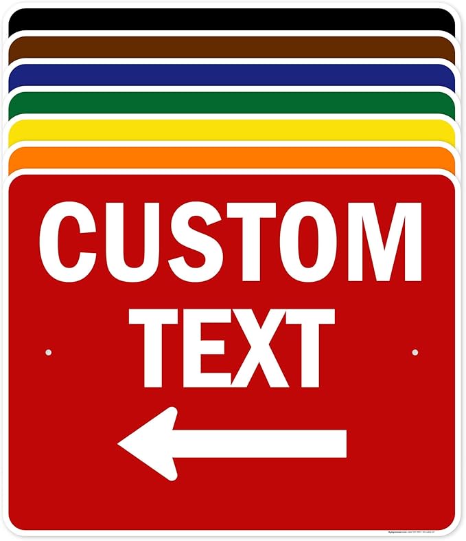 Custom Arrow,Custom Directional Sign, Left Arrow,24x30 Inches, Rust Free .063 Aluminum, Fade Resistant, Made in USA by My Sign Center