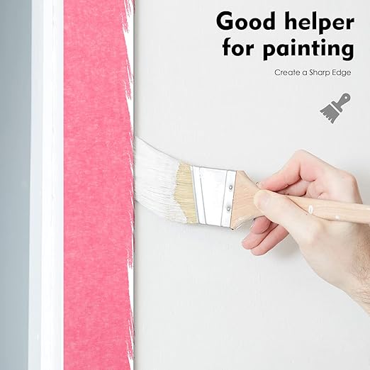 KIWIHUB Pink Painters Tape,1 inch x 60 Yards x 5 Rolls (300 Yards Total) - Medium Adhesive Masking Tape for Painting,Labeling,DIY Crafting,Decoration and School Projects