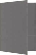 LUXPaper 9" x 12" Presentation Folders | Two Pocket | Smoke Gray | 100lb. Cover | 100 Qty