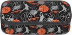 Basketball Fun Sport Ball Pencil Case Big Capacity Storage Pencil Pouch Stationery Bags With Zipper Portable Pen Holder Box Organizer For Boys Girls Teens Student College School Office Supplies