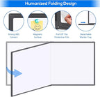 Magnetic Dry Erase Board 96 x 48 inches, Maxtek 4" x 8" Whiteboard for Wall, Large White Board Dry Erase Foldable Wall-Mounted Aluminum Frame Erase Board with Marker Tray for Office Home and School