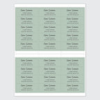Dotty about Paper Personalized Sage Green Colorblock - Return Address Labels x 100