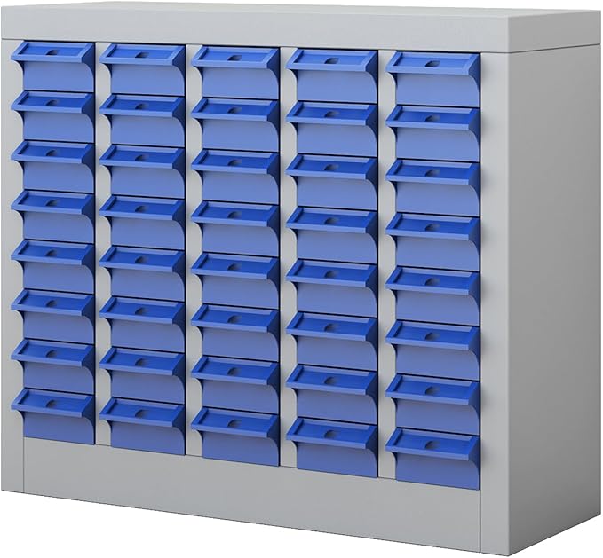 Exerock 40 Drawer Tool Storage Cabinet with ABS Drawers, Bolt and Nut Organizer Parts Box, Hardware Shelving Unit for Garage and Workshop