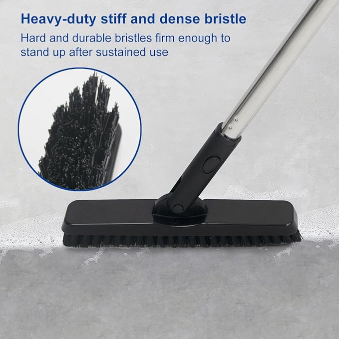 CELOX Grout Brush with Long Handle, Tile Grout Cleaner Brush for Tile Floors, for Shower Tile, for Cleaning Grout