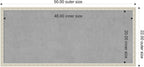 Amanti Art Silver Framed Magnetic Board 22x50 Oversize Vision Board for use with Magnets, 100% Metal Sheet to Display Items as Office Decor or for Home Organization in mudroom, Kitchen or Kids Room
