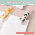 Retractable Pencil Eraser, Cute Erasers,Kawaii Cat Paw Eraser,Suitable for School Home Office Supplies, 4Pcs