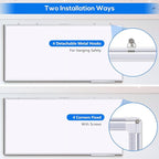 Magnetic Dry Erase Board 96 x 48 inches, Maxtek 4" x 8" Whiteboard for Wall, Large White Board Dry Erase Foldable Wall-Mounted Aluminum Frame Erase Board with Marker Tray for Office Home and School