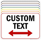 Custom Arrow,Custom Directional Sign, Two Way Arrow,12x18 Inches, Rust Free .063 Aluminum, Fade Resistant, Made in USA by My Sign Center