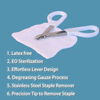 Skin Staple Removal Kit, Includes Staple Remover and Gauze Sponge, Steriled, Ideal for Hospitals and Clinics (8)