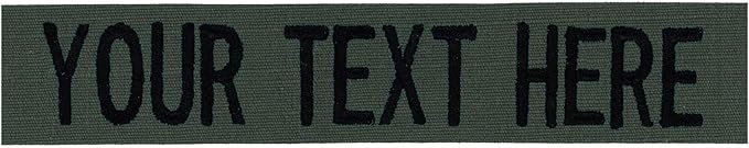 Custom Uniform Name Tapes Solid Colors. Olive Drab Ripstop, 3.5 Inch Sew on
