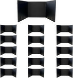 Syzornk 16-Pack Black Desk Dividers for Students, Privacy Shields Folder for Students, Durable & Waterproof Plastic Study Carrel Divider, Classroom Folders Teacher Supplies, Includes Extra Labels