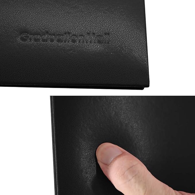 GraduationMall 8.5"x11" Smooth Padded Diploma Cover Certificate Holder Black,1-Pack