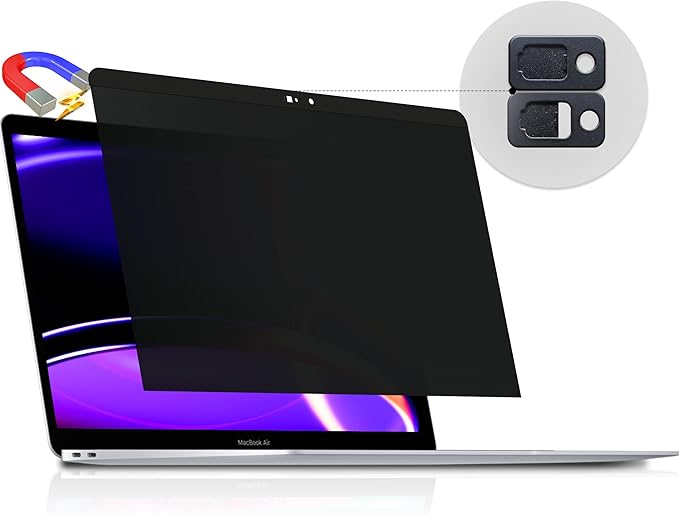 Peslv Magnetic Privacy Screen for MacBook Pro 15 Inch (2012-2015), Removable Anti Blue Light Glare Peep Filter Black Out Screen Protector for Mac 15.4 In Laptop Model (A1278 A1286 A1398)