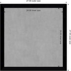 Amanti Art Black Framed Magnetic Board 27x27 Medium Vision Board for use with Magnets, 100% Metal Sheet to Display Items as Office Decor or for Home Organization in mudroom, Kitchen or Kids Room