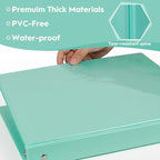 CIXILDTS 1-Inch Binder, Standard 3 Ring Binder Fit Letter Size Paper, Presentation View Binders, Light Blue, 6-Pack