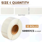 Zonon 2500 Pcs Clear Labels Label Protector Clear Stickers Wafer Seals Waterproof Labels for Protecting Barcodes, Numbers and Stickers (3.15 x 1.18 Inch,Rectangle)